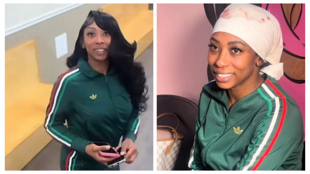 VIDEO: Woman, Ky Stewart, speaks on why she showed up to Adeanah Francis Yasminsdolltrap’s saloon with chicken blood on her scarf