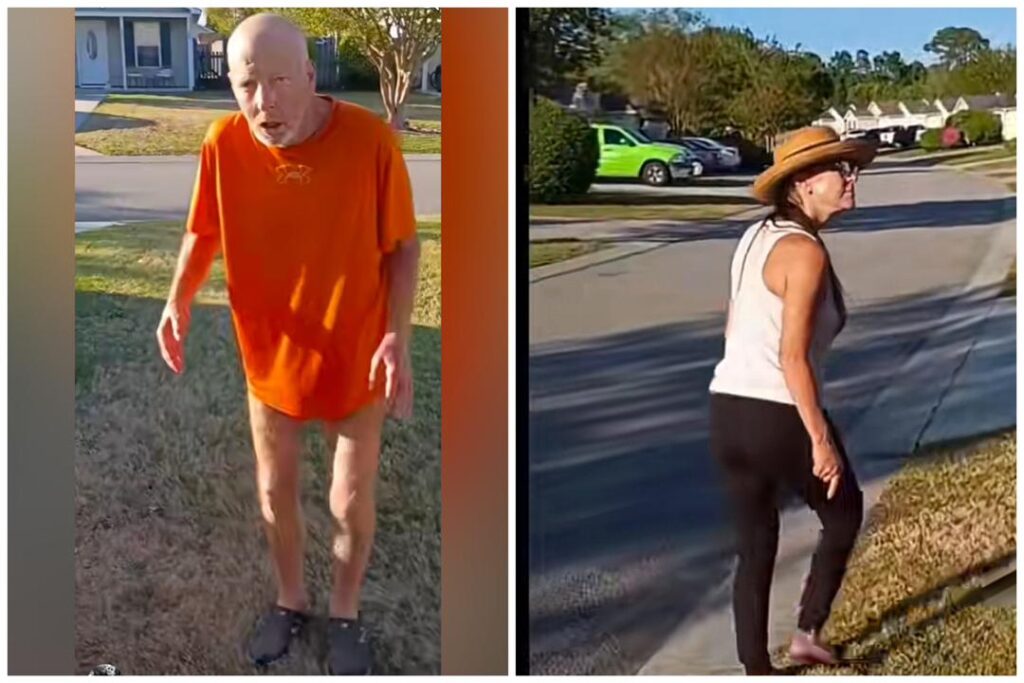 VIDEO: Orange man shirt is the real father of the woman acting as his caretaker in Wilmington