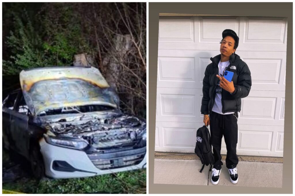 Car used got burnt and abandoned after Harlemboy Velly, Sonny Corleone and Kia Ricki’s Williams got shot dead near Pulaski & Maypole