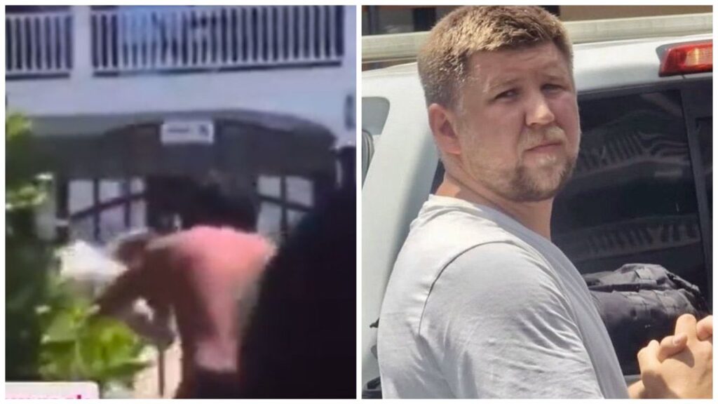 VIDEO: Locals beating up Ukrainian man, Igor Lytvynchuk, of IL Logistics INC, after throwing rock at a Hawaiian Monk seal near Lahaina