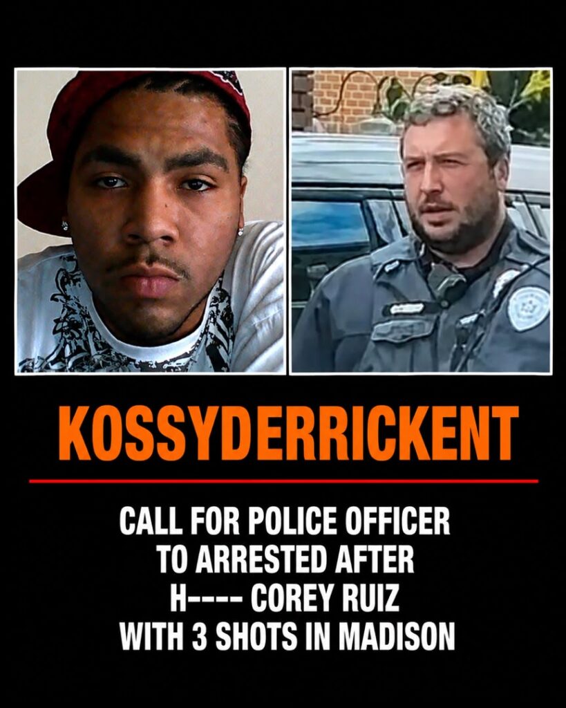 Call for police officer, Kiel Baitinger-Peterson, to be arrested after hitting Corey Ruiz with 3 shots in Madison