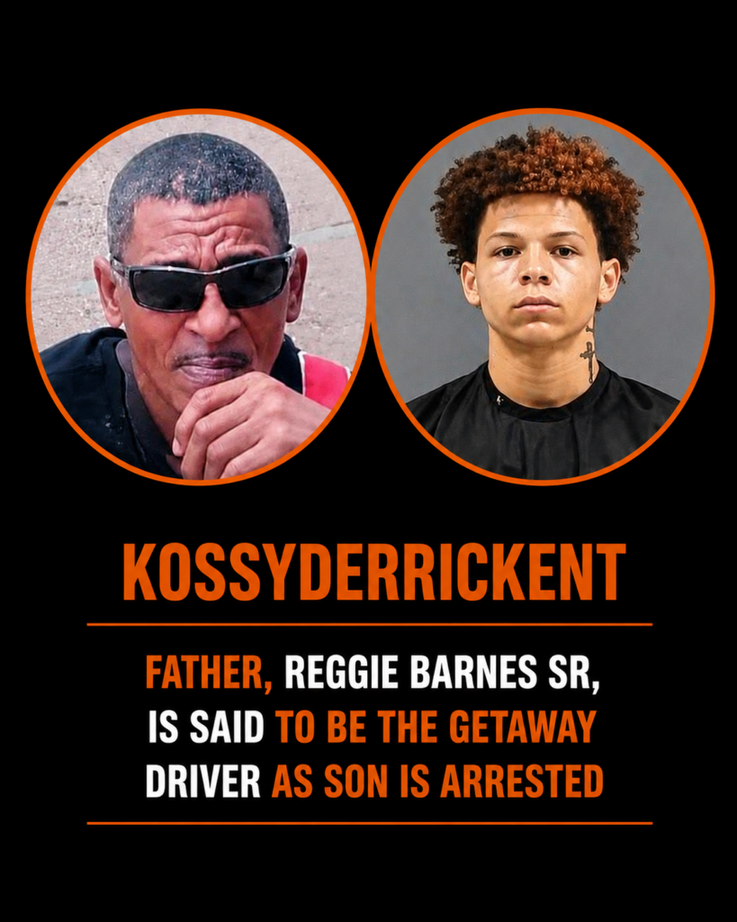 Father, Reggie Barnes Sr, is said to be the getaway driver as son is arrested