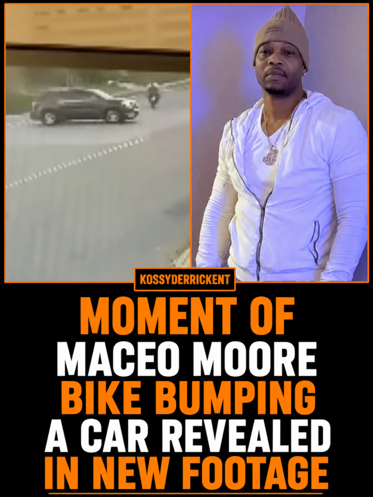 Moment of Maceo Moore bike bumping a car revealed in new footage