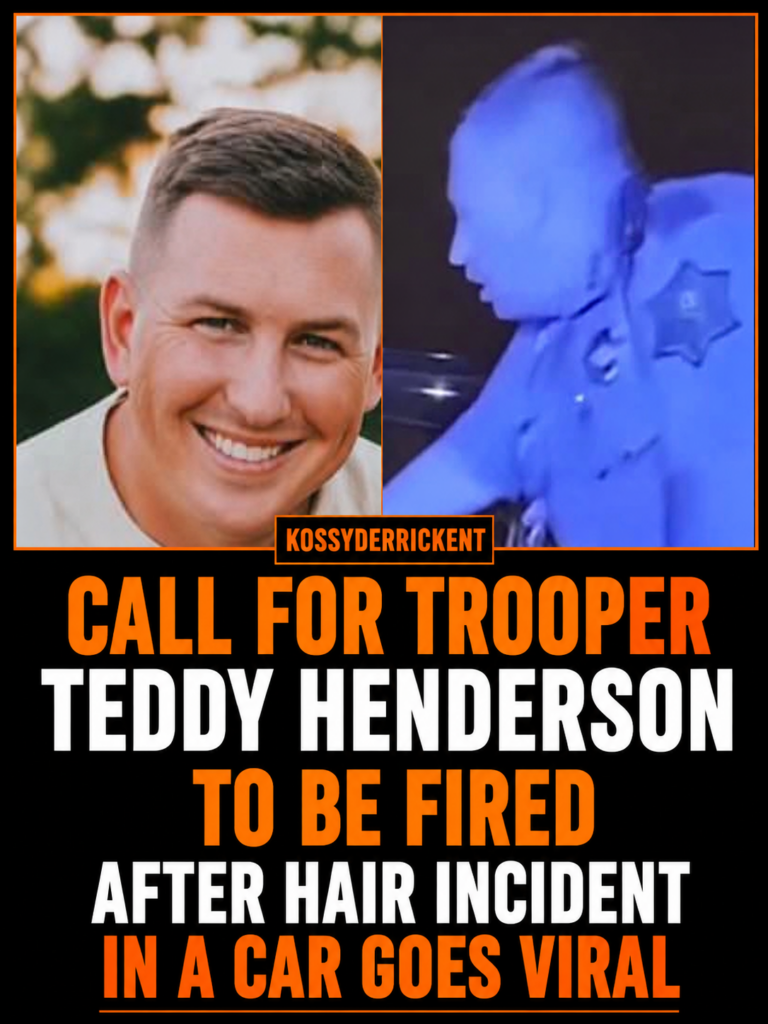 Call for trooper Teddy Henderson to be fired after hair incident in a car goes viral