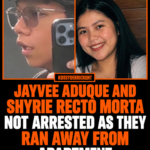 Jayvee Aduque and Shyrie Recto Morta not arrested as they ran away from apartment&nbsp;